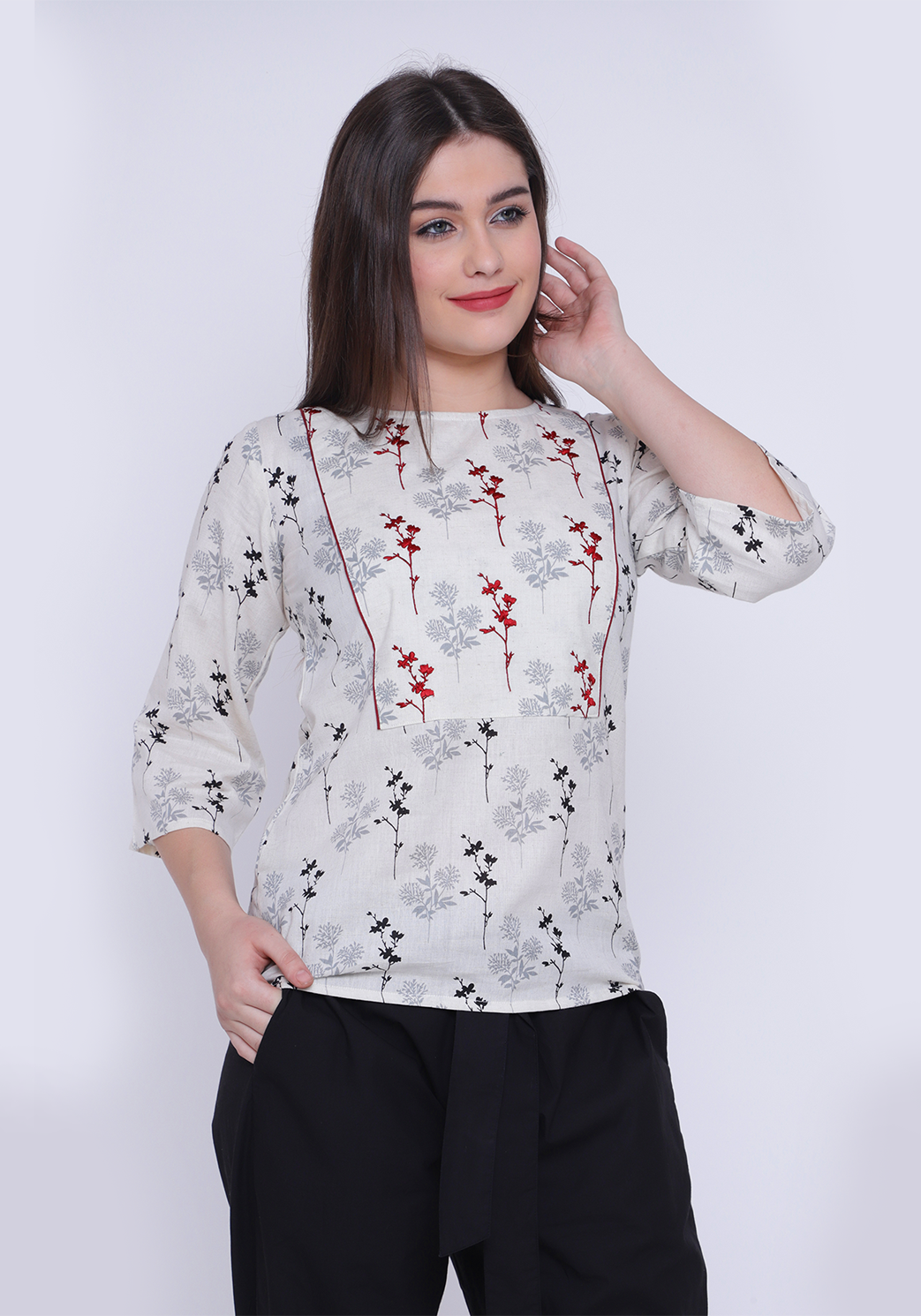 Floral Embroidered Top - After Glow