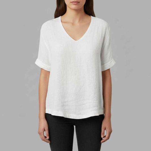 Cotton Linen Top | Women's Casual Lightweight Top