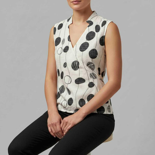 Floral Elegance | Women's Sleeveless Top for Summer Outings